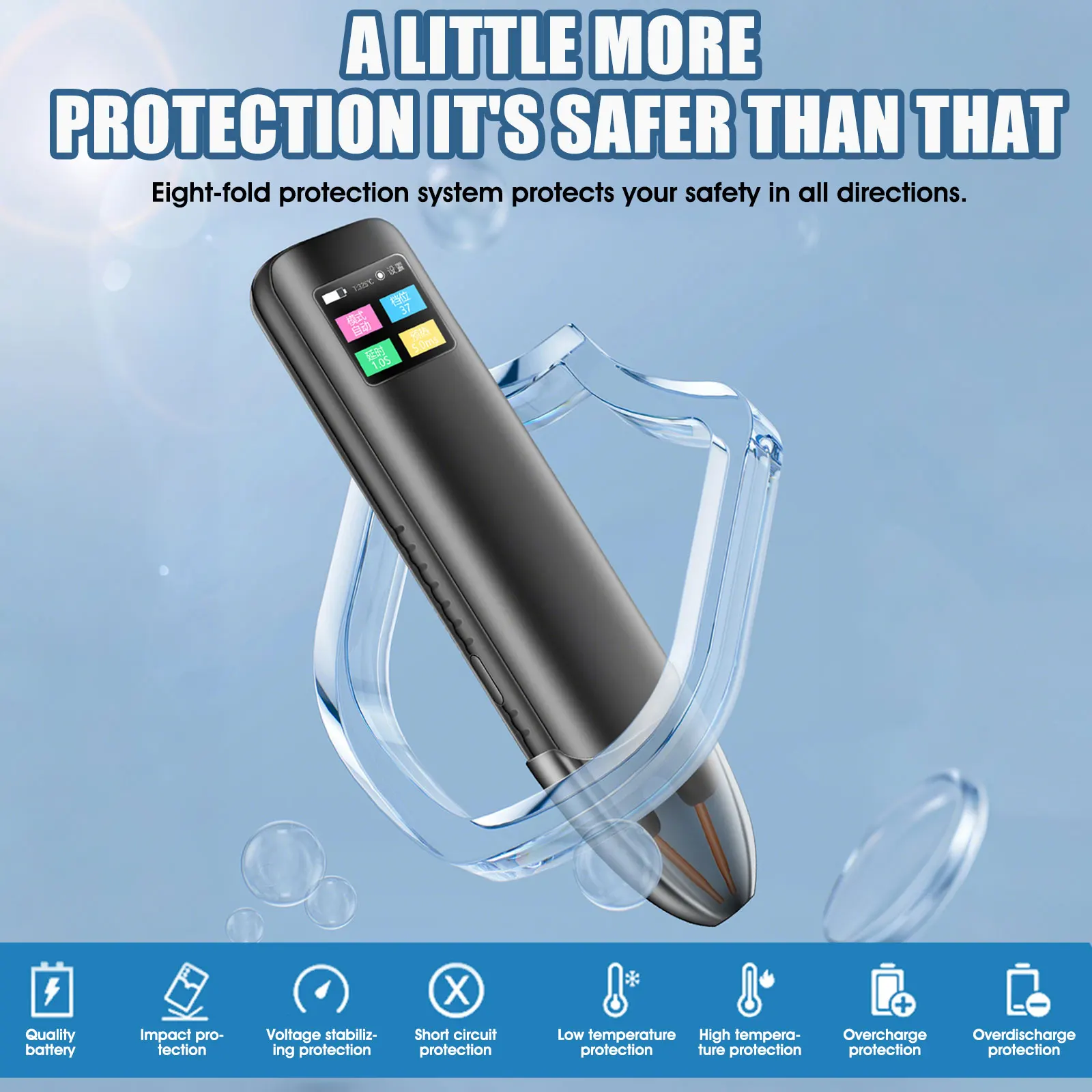Handheld Spot Welder 800A Portable Spot Welding Machine 3000mAh Powered with TFT Display for 18650 Battery Nickel Strip Welding