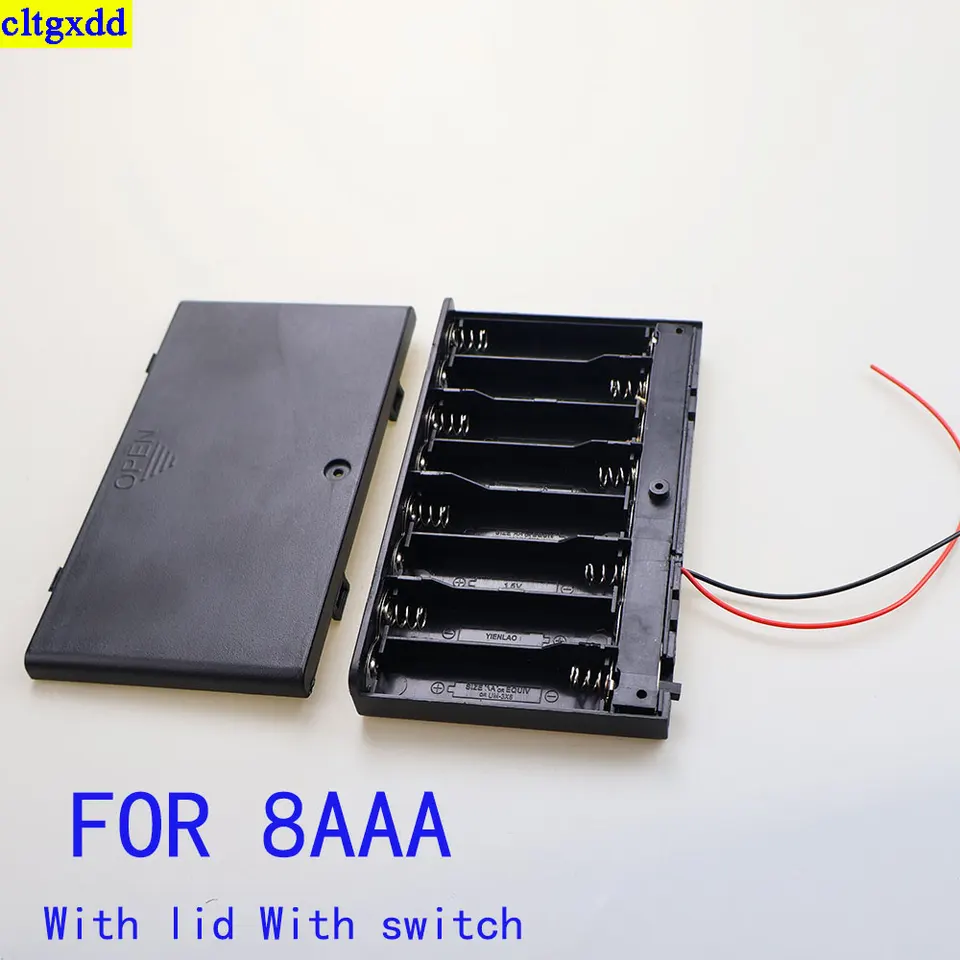 cltgxdd 1piece 1/2/3/4/5/6/8 slot port AA AAA transparent battery