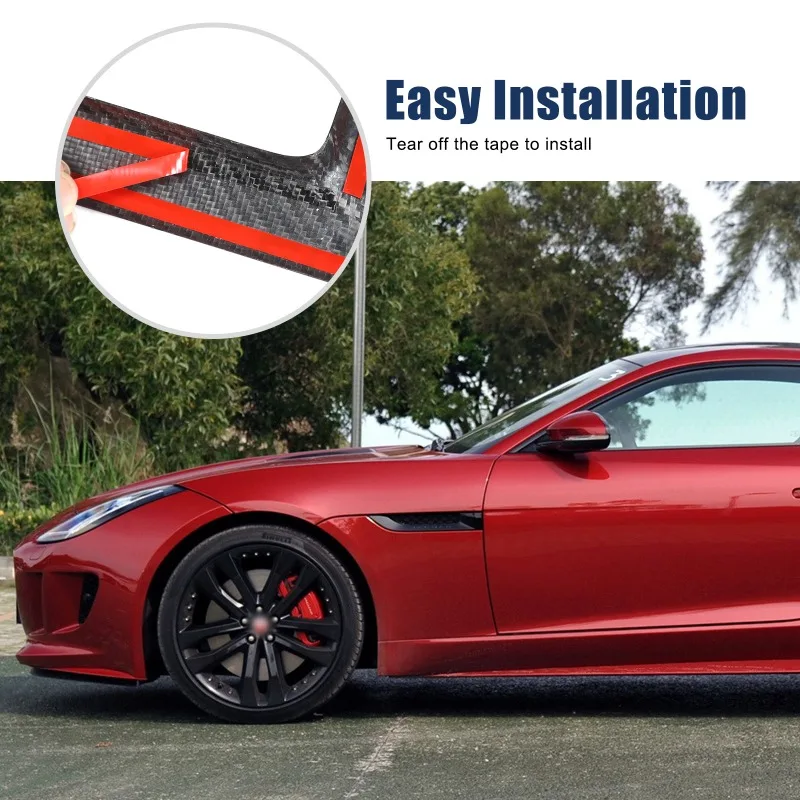 

2pcs Real Carbon Fiber For 2013-2020 Jaguar F-TYPE Fender Vent Outer Frame Trim Sticker Car Exterior decoration Accessories