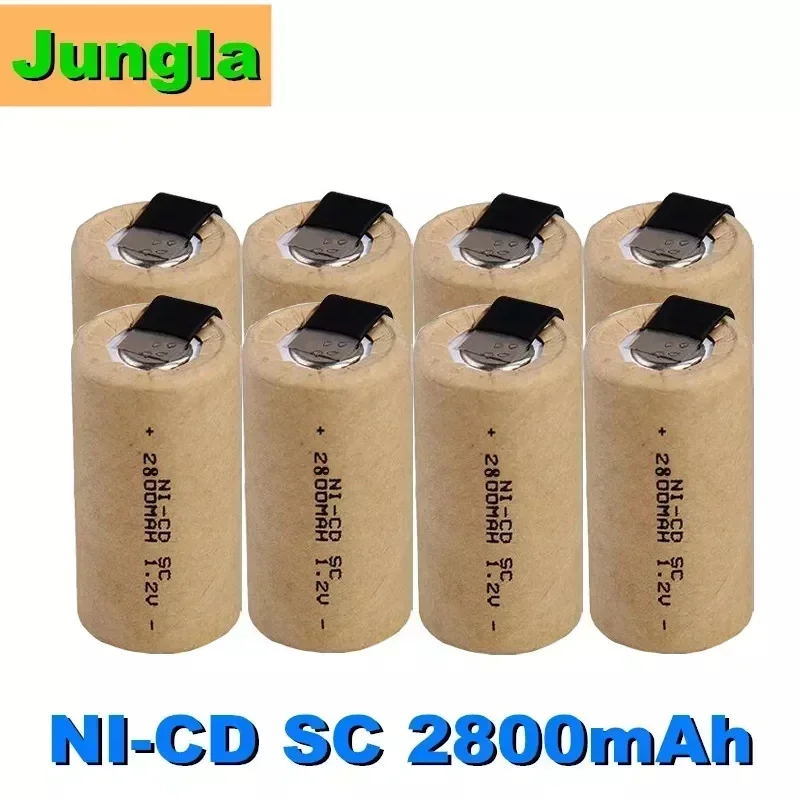 New SC 2800mah 1.2v battery NI-CD rechargeable batteries for makita bosch B&D Hitachi metabo dewalt for electric screwdriver