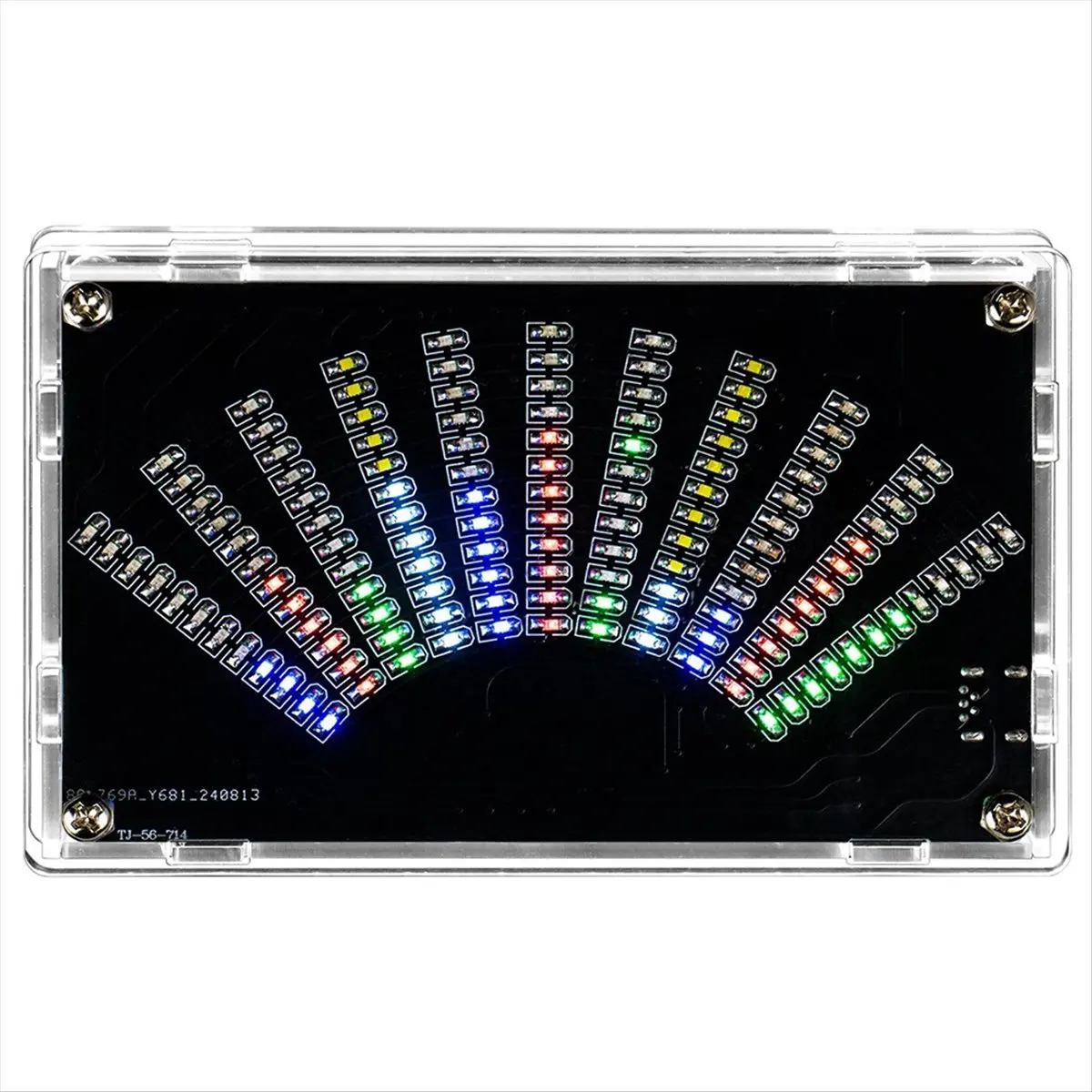 AA05 Fan-Shaped LED Music Spectrum Rhythm Light Display DIY Production Kit SMD Component Practice TJ-56-714