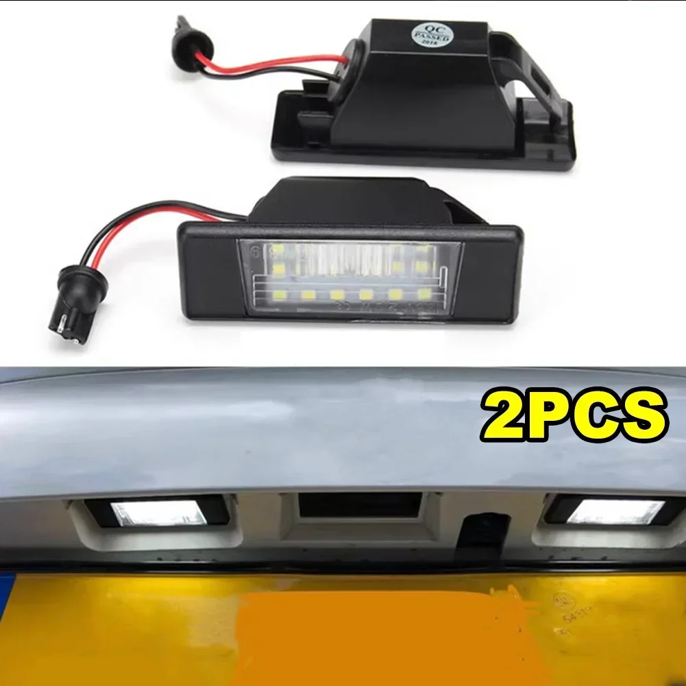 

For Nissan Qashqai J11 Primera P12 Pathfinder R51 X-Trail T31 Juke F15 Micra Versa Infiniti Q50 2pcs Car LED License Plate Light