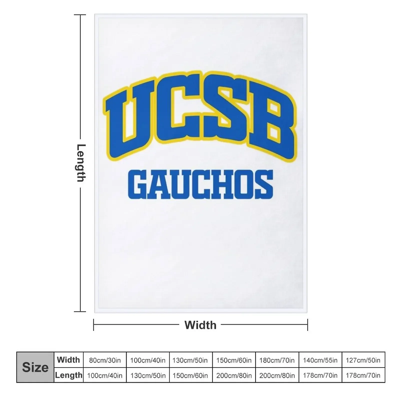 UCSB - University of California Santa Barbara Gauchos Throw Blanket anime Luxury St Soft Big manga Blankets