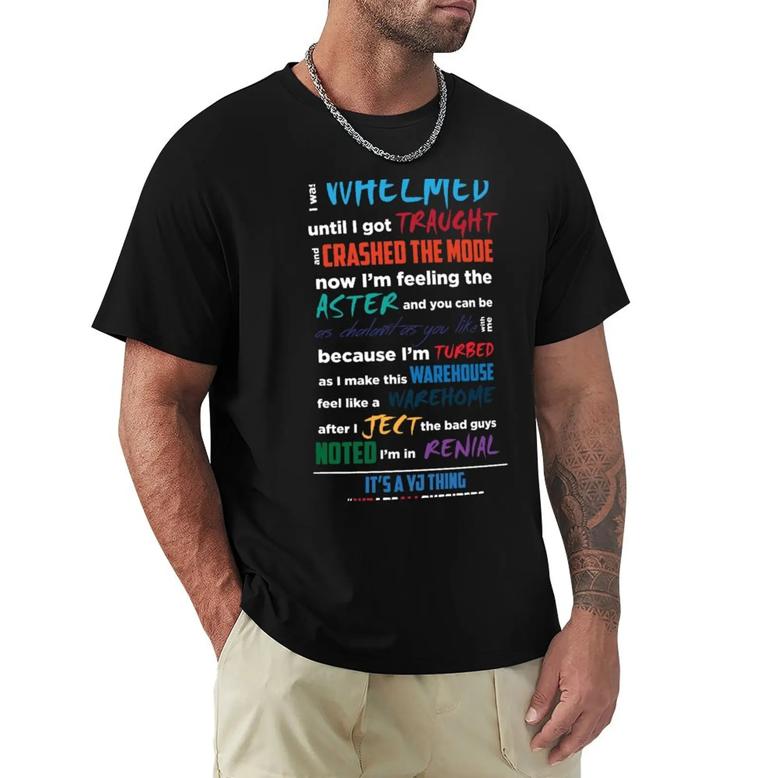 It's a YJ Thing v2 - Multi-coloured & White T-Shirt Christmas Casual Short Sleeve Top