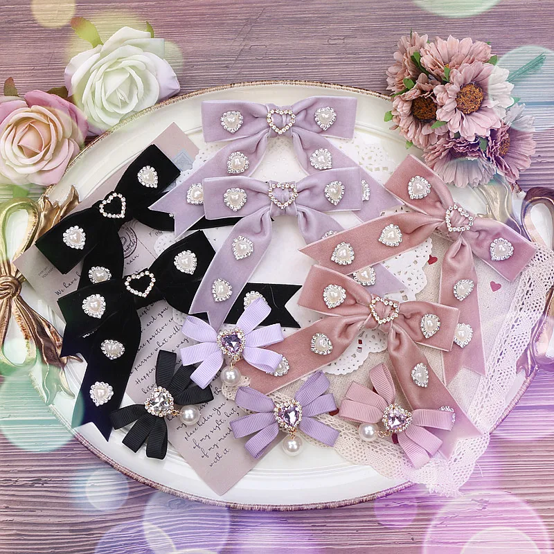 extravagante-strass-acessorios-de-cabelo-para-mulheres-lolita-grande-arco-artesanal-fita-de-veludo-grampos-de-cabelo-2-pecas-grampos-de-cabelo-femininos