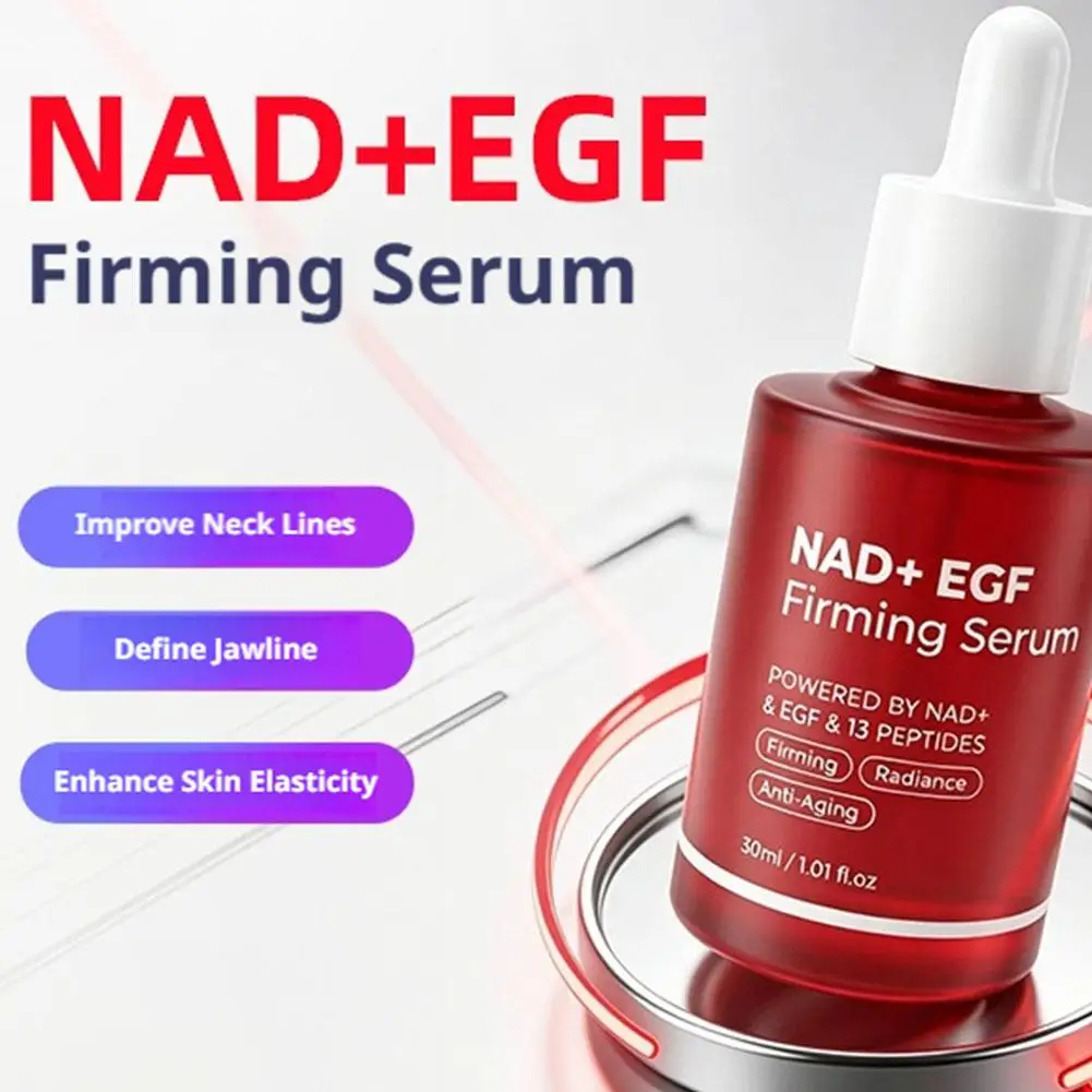 NAD+EGF Firming Serum 30ml Hydrating Brightening Nourishing Skin‑Care Serum Radiant Complexion Smooth Fine Lines Facial Essence