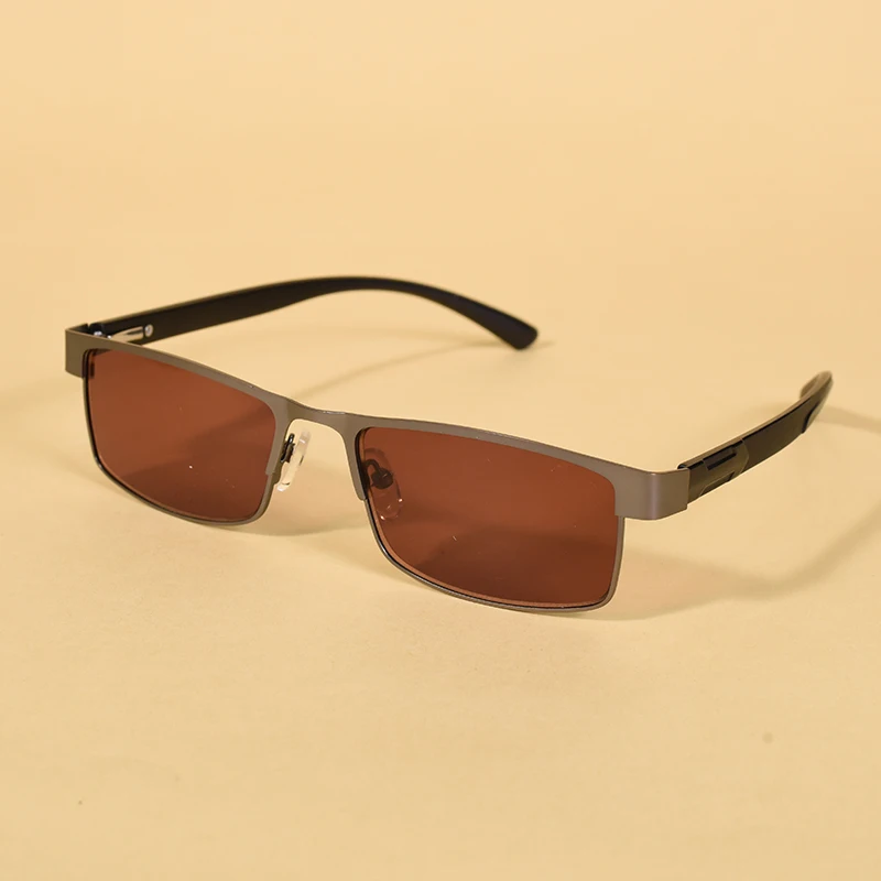 Metall Lesebrille Für Männer Braune Linsen Sonne Lesebrille Frauen Außerhalb Eeyewear Mit Power + 100 + 200 + 300 – Detail 10