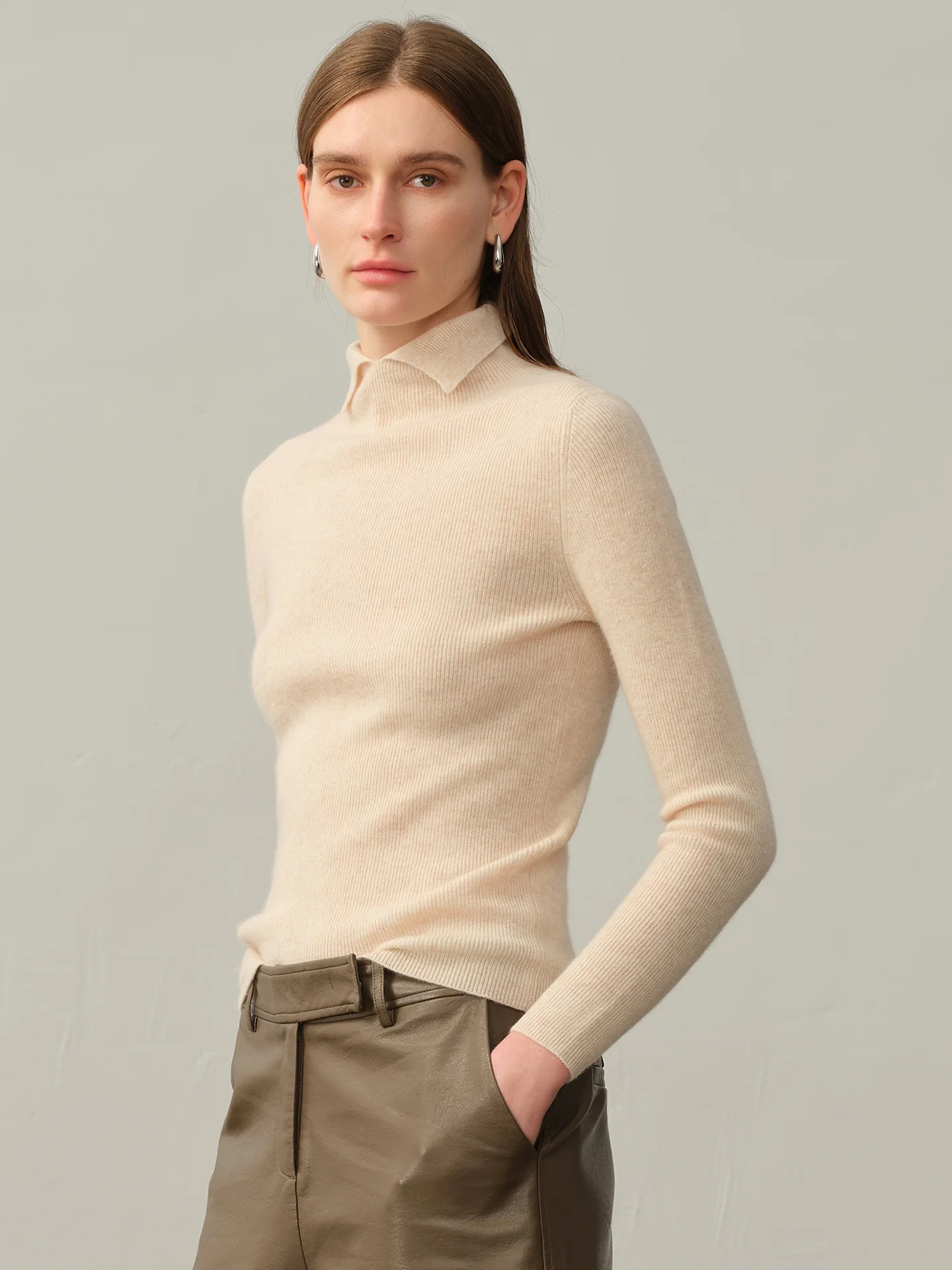 

Slim Fit Camere Knitwear Long Sve Overhead Casual Base Layer irt Warm Thermal Korean Sle Commute Regular Sve Length