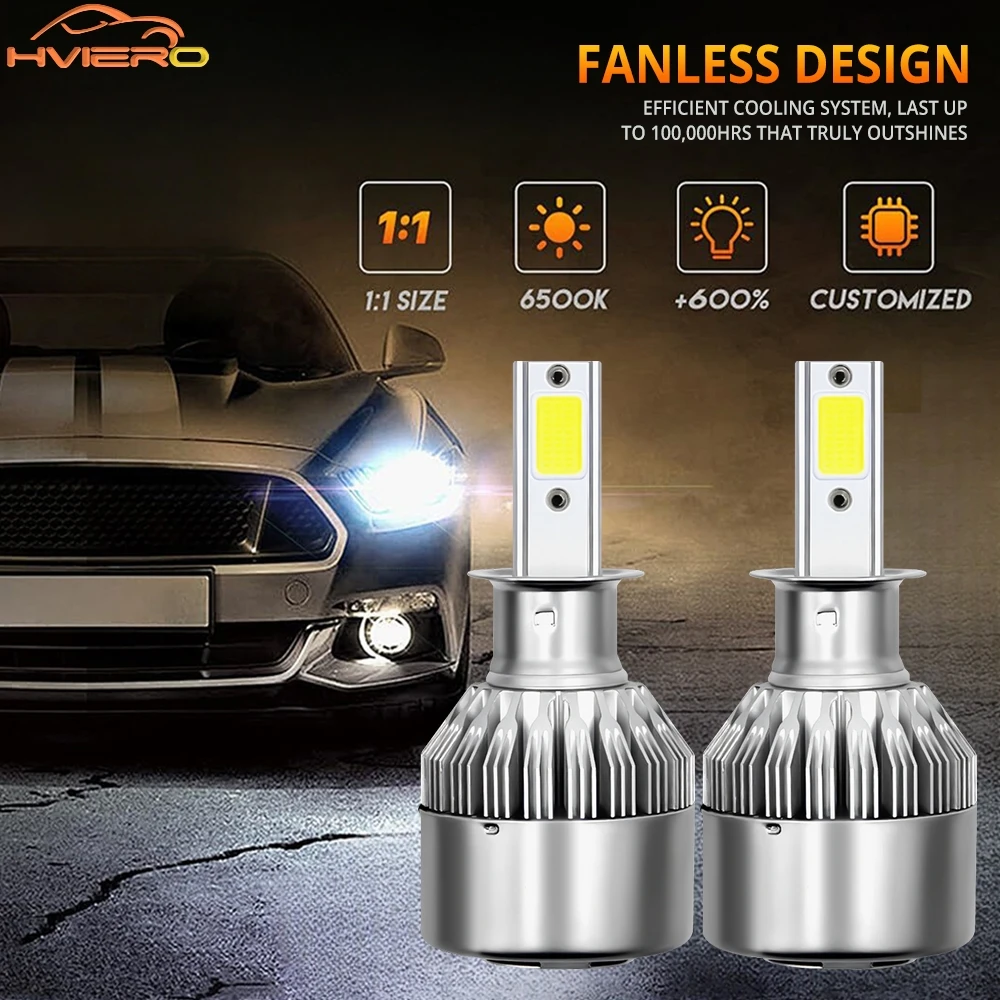 

2X Car Headlight Fog Lamp DRL Daytime Running Light Auto Turn Signal Bulb Reverse Parking Lights Ultra Bright Brake Led C6 White
