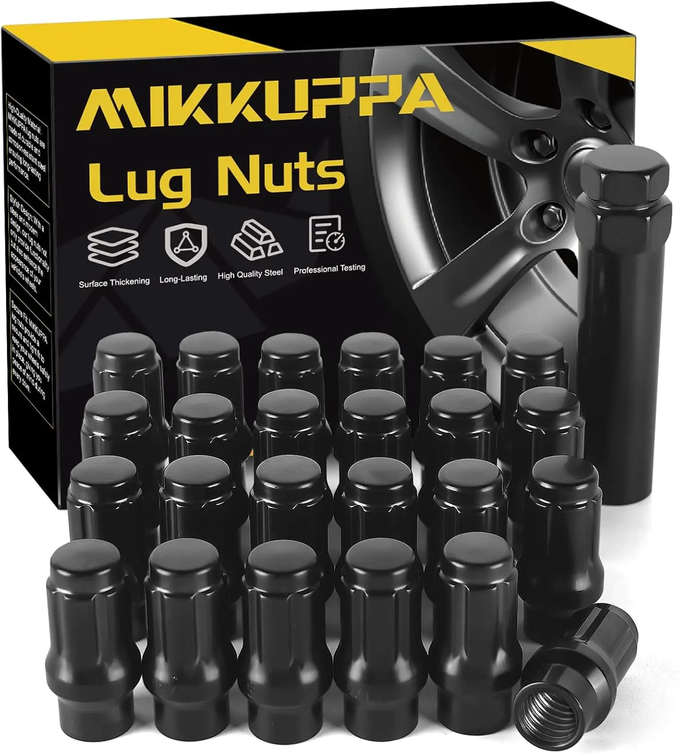 

Гайки колесные удлиненные M12X1.5 - черные, с удлиненной резьбой (ET) - шестигранник 17 мм, высота 1.57 дюйма (40 мм), ширина 0.79 дюйма (20 мм)