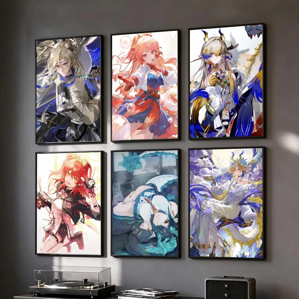 game Arknights Poster Poster HD Printing Vintage Luxe Home Decor Wall Art for the Living Rooms Entryways Gift