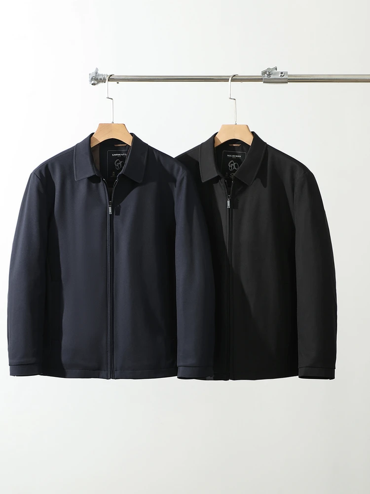 

Теплое хлопковое пальто с шелковым наполнителем, повседневное мужское легкое деловое пальто с воротником-стойкой Long Sve