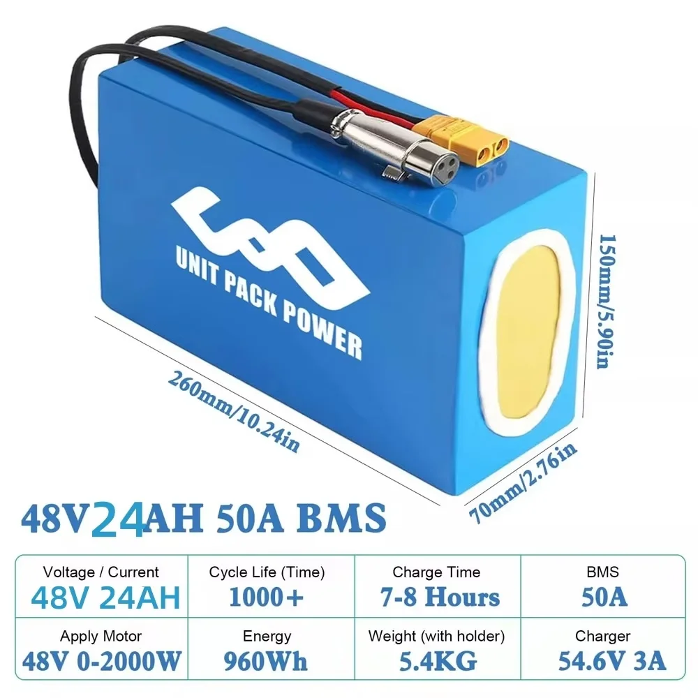 Wasserdichter Lithium-Akku für E-Scooter E-Bike 36V-60V 20Ah25Ah Hochleistung 250W-3000W Geeignet für Motorrad/Dreirad/Fahrrad – Detail 11