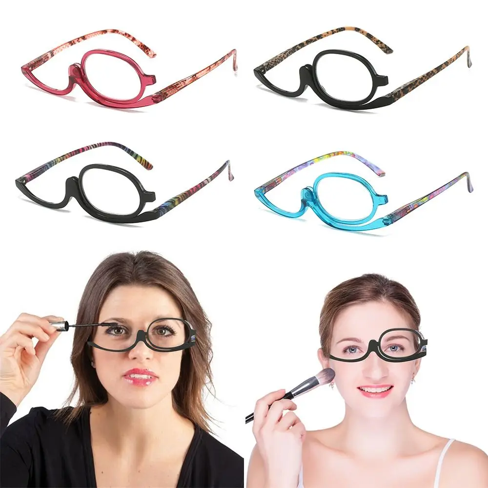 

+1.50~+4.0 Diopter Rotating Makeup Reading Glasses Eyewear Colourful Frame Magnifying Glasses Vision Care Folding Eyeglasses