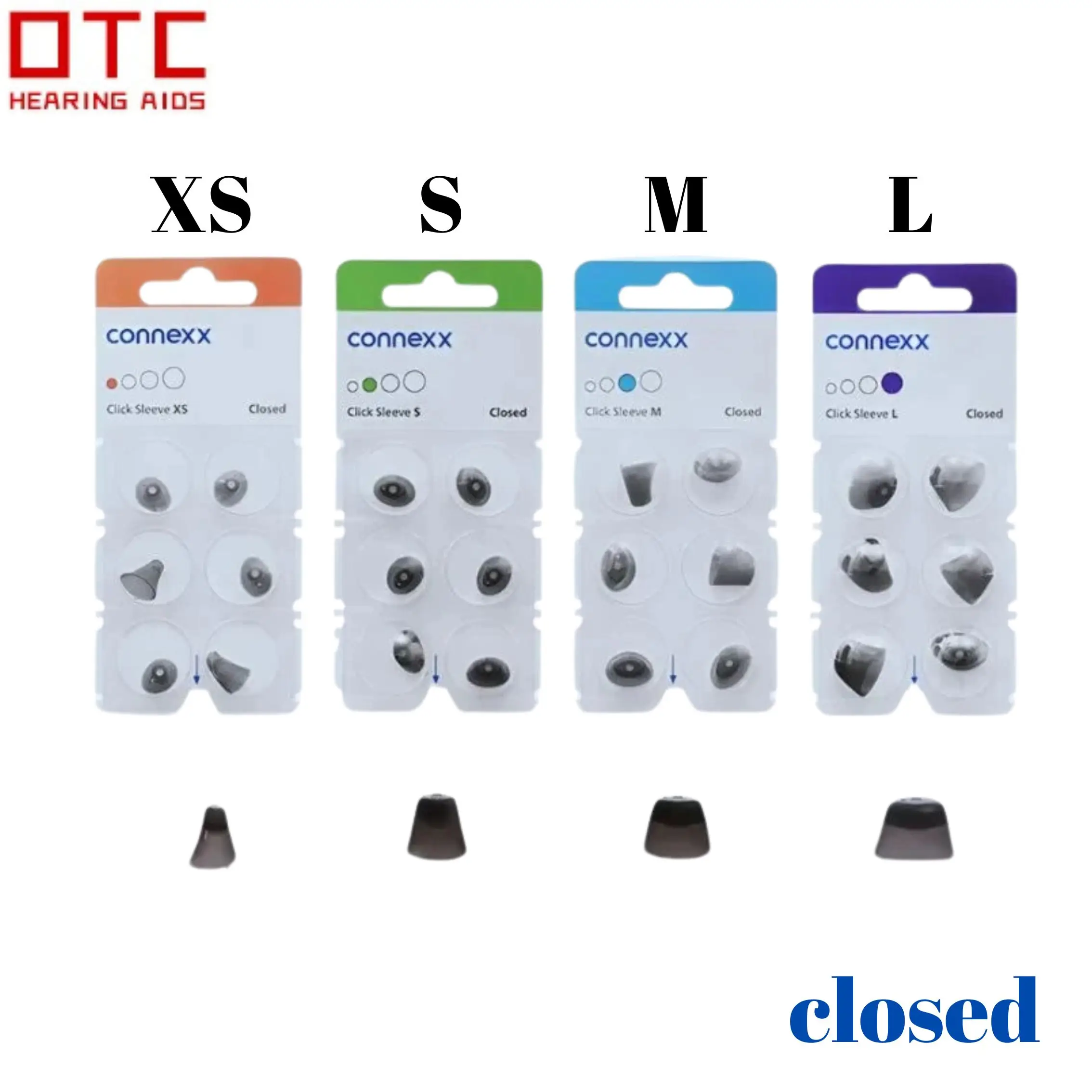 

Signia Rexton Vibe hearing aid open dome connexx click sleeve closed earbuds for CIC ITC hearing aids hearing aid accessories