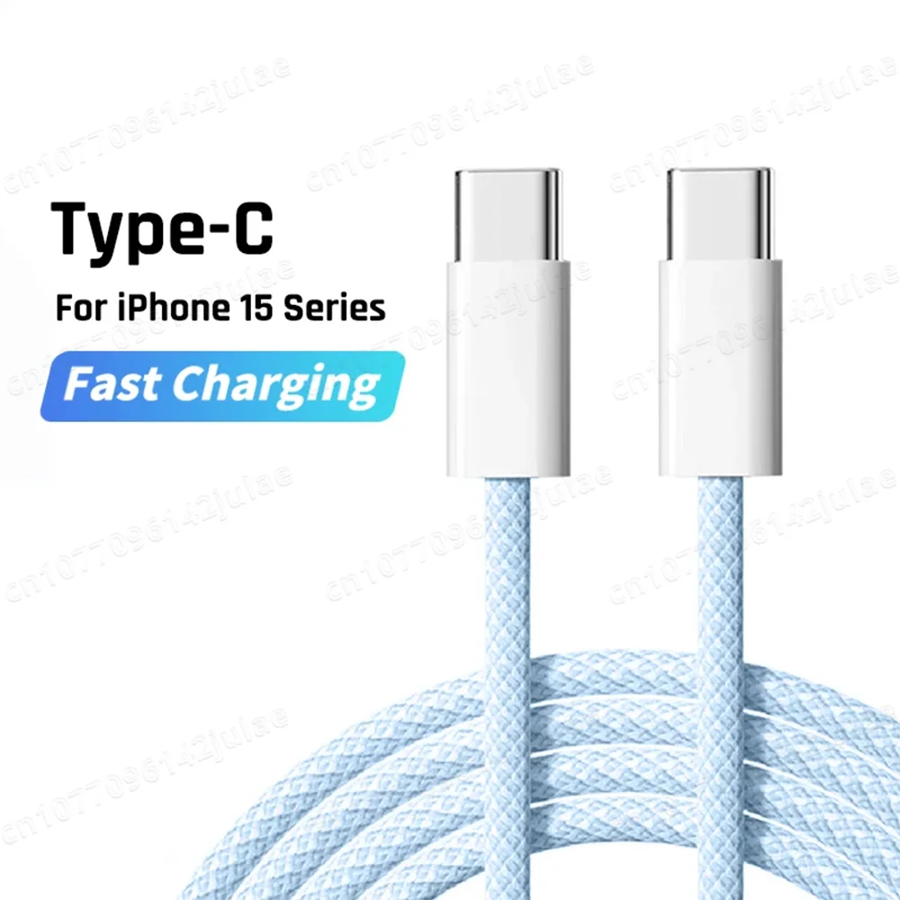 NNBILI USB C auf Typ C Farbkabel für iPhone 16 17 60 W Schnellladung für Huawei Xiaomi Samsung Typ C Weben Kabelzubehör
