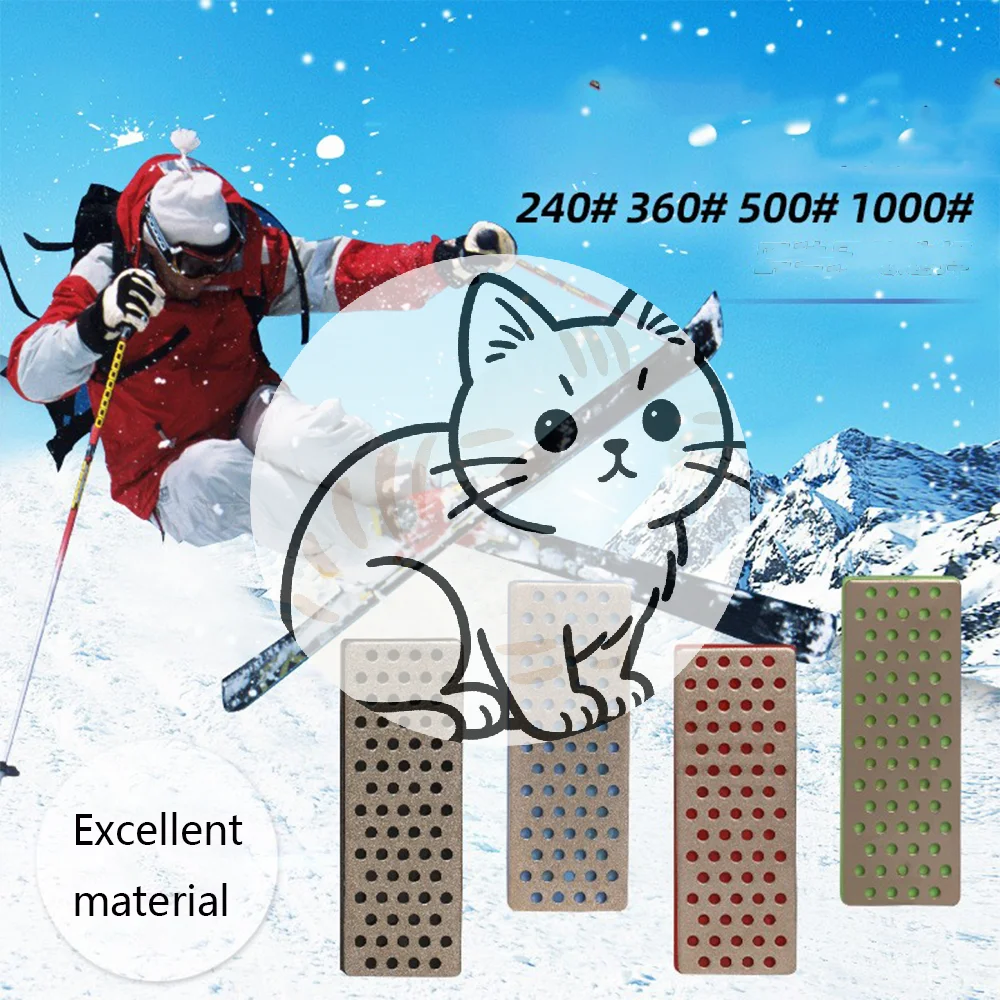 

^[HS]'New 4pcs/set 240 360 500 1000 grit diamond sharpening stone backed whetstone blocks for ski edge sharpener