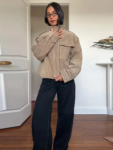 Женские замшевые куртки Chin.Sweety