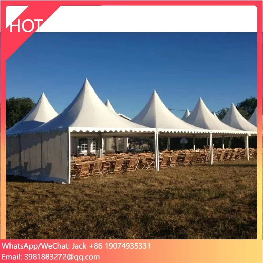 20x20ft Gazebo Black White Outdoor Pagoda Marquee Party Wedding Tent for Family