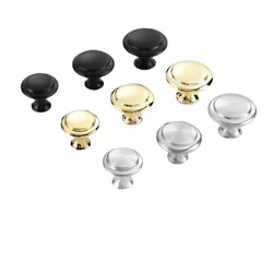 10 Pack Black Golden Cupboard Handle Stainless Steel Kitchen Handles Furniture Handle Drawer Knobs Single Hole Mushroom Handle