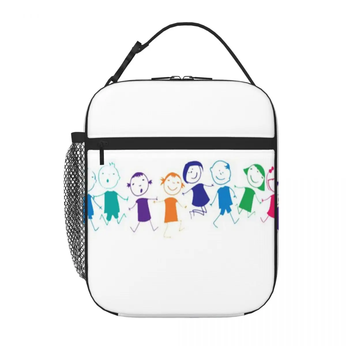 Hot Sale Kids Friendship Playing Plain Design Lunch Box Bag Office Picnic Break Lunch Handbag