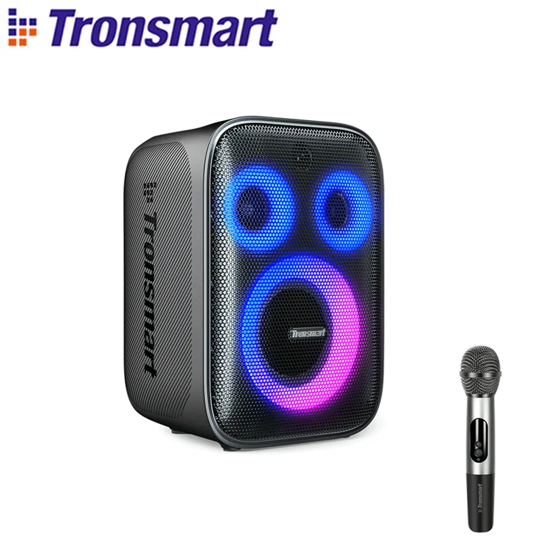 Tronsmart Halo 200 Speaker with Built-in Microphone,120W Output, 3 Way Sound System, Support Guitar Input, APP Control,for Party