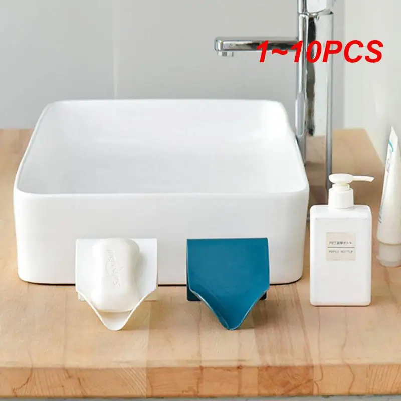 Soporte de pared para jabón de 1 a 10 piezas, bandeja colgante de plástico con drenaje para almacenamiento de jabón, para baño y ducha