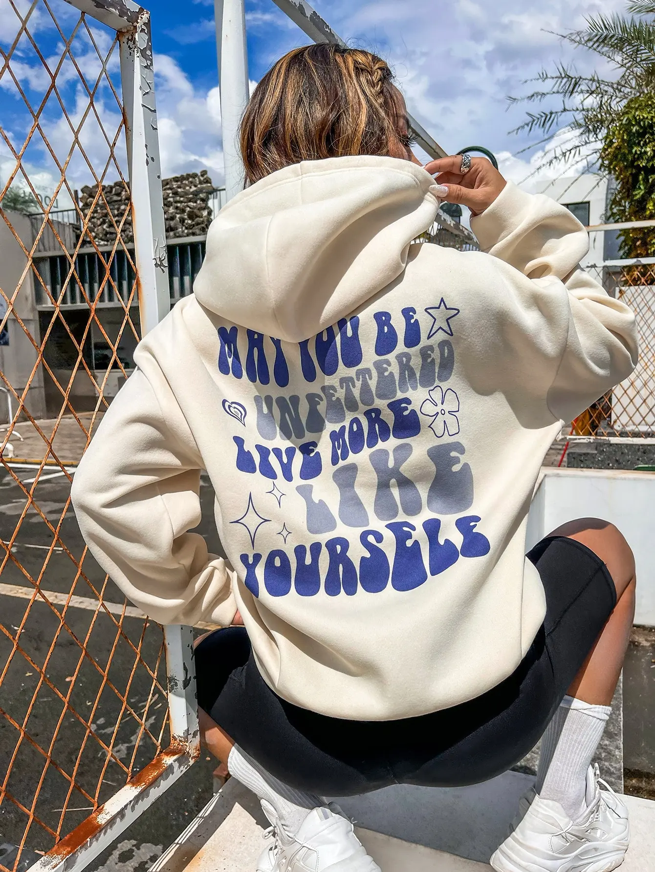 

May You Be Unfettered Live More Like Yourself Cotton Hoody Loose Soft Streetwear Comfortable Tracksuit Harajuku Sportswears