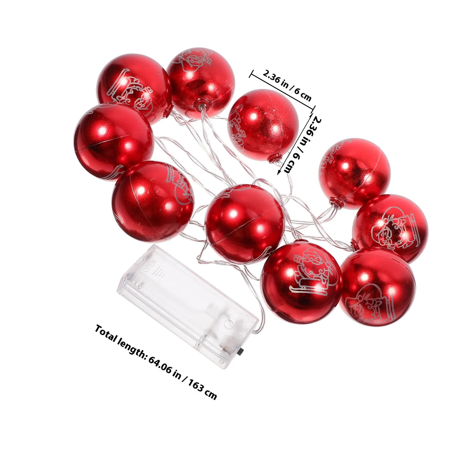 1.5 متر LED بالطاقة غلوب سلسلة أضواء 10 أضواء كروية LED ملونة لجميع القديسين عيد الميلاد الزفاف حديقة الديكور #2