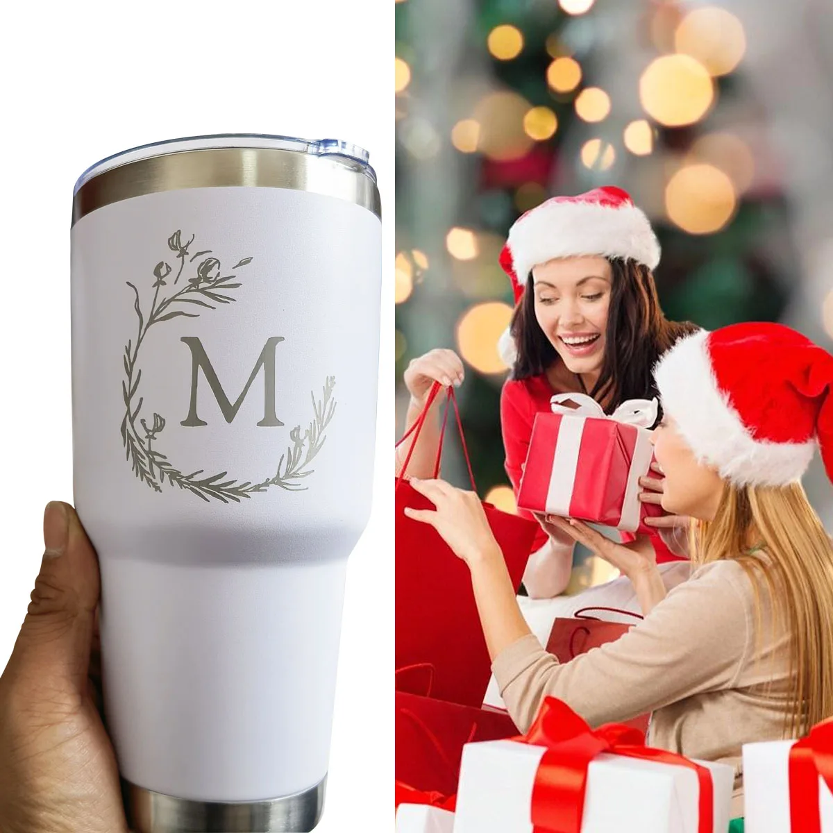 Personalized Tumbler Custom Stainless Steel Cups Mug with Engraved Name Text Customized Travel Coffee Tumbler Gifts for Men 30oz