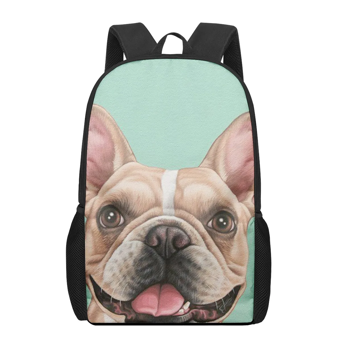 Mochila escolar impressa em 3D para meninos e meninas, adorável personalidade canina, bolsa de ombro casual para crianças adolescentes, mochila de grande capacidade