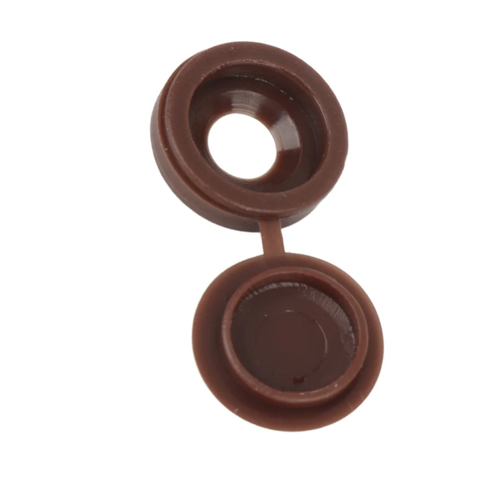 200pcs Decorative M5 Size Screw Cap Covers Fold Snap Design Hinged Flip Cover Hinged Screw Caps Plastic Screw Caps Closet