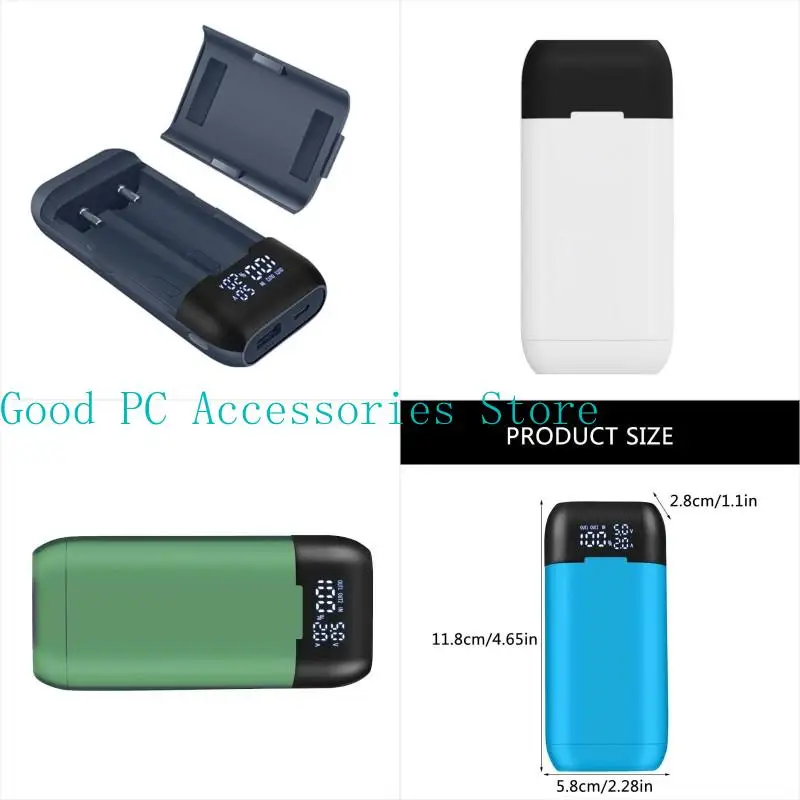 

R53C Portable Battery Case для 21700/20700/18700/18650 ячейки с быстрым зарядным дисплеем