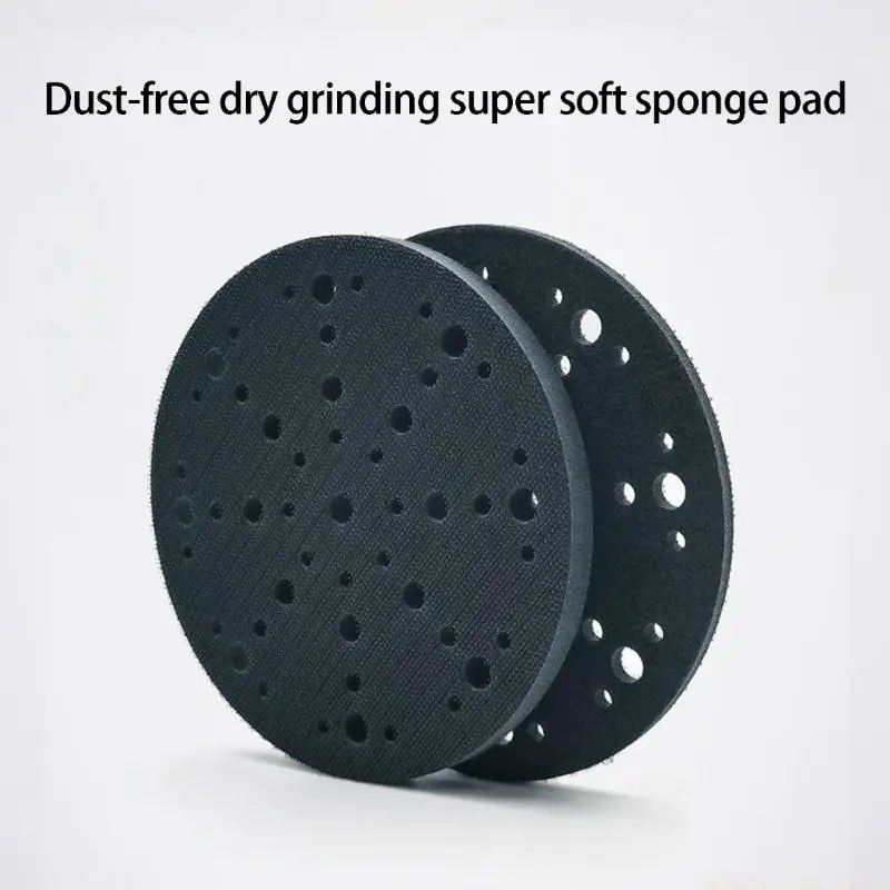A2BE Round Sanding Pad 5.9 Inch Sponge Backing Pad with Perforated Face 2 Pack for Dry Sanding on and Stone