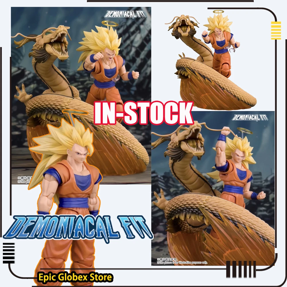 

HOT Demoniacal Fit SSJ3 Goku Figure Dragon Ball Z SHF Super Saiyan Goku Figurine Dragon Blaster Action Figures Model Toys Gifts