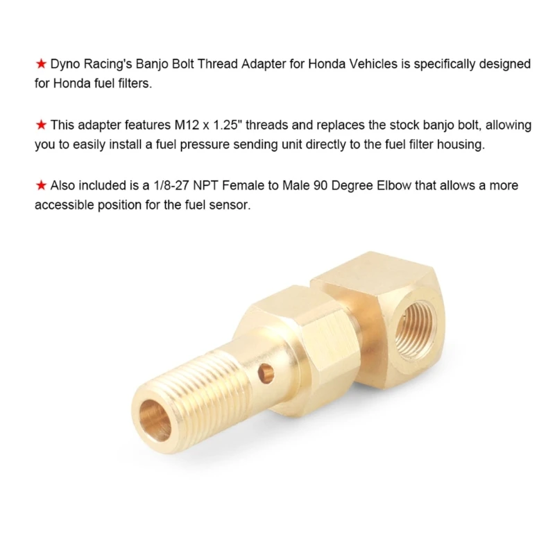 QM Pressure Gauge Adaptor For Fuel Injections Systems x1.25 to 1/8-27 NPT