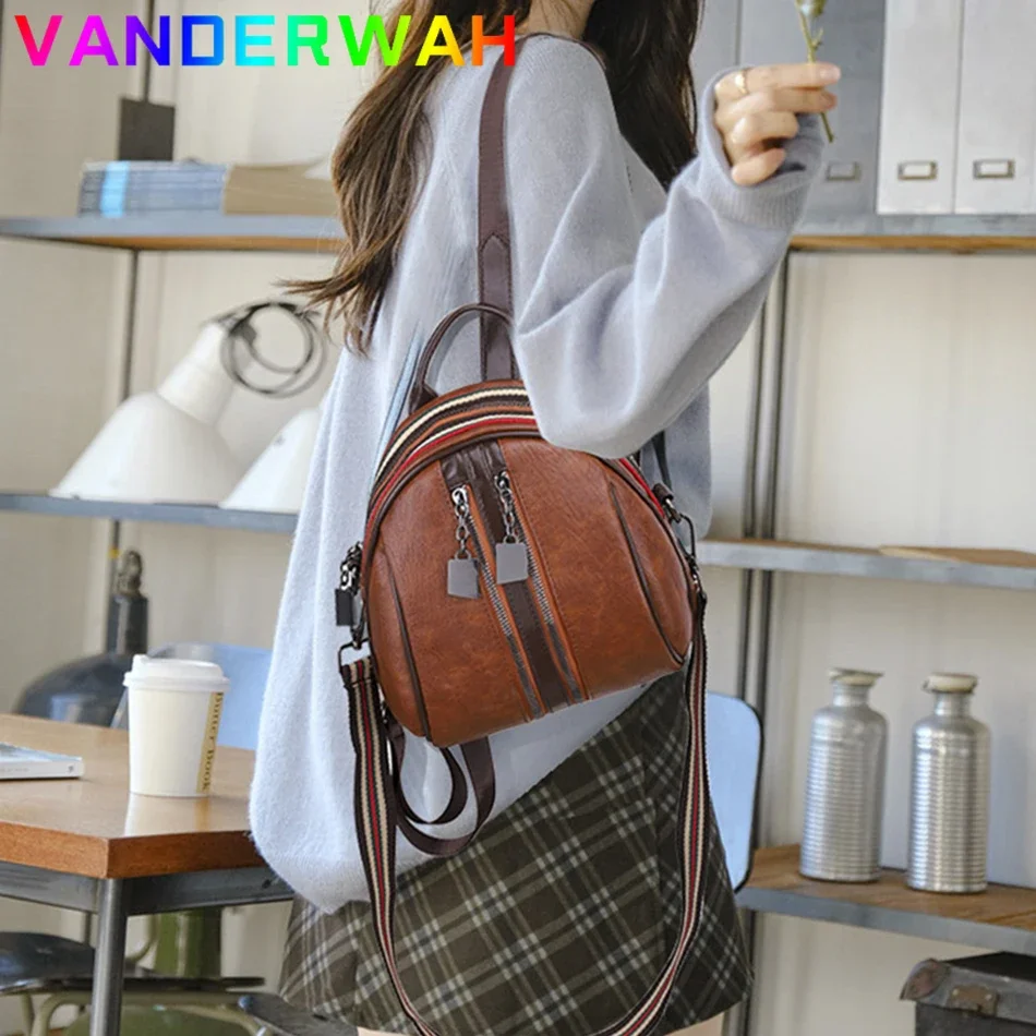 Mochila pequeña informal para mujer, bolsos de hombro tipo bandolera multifuncionales, mochila de viaje para mujer, Mini bolso escolar