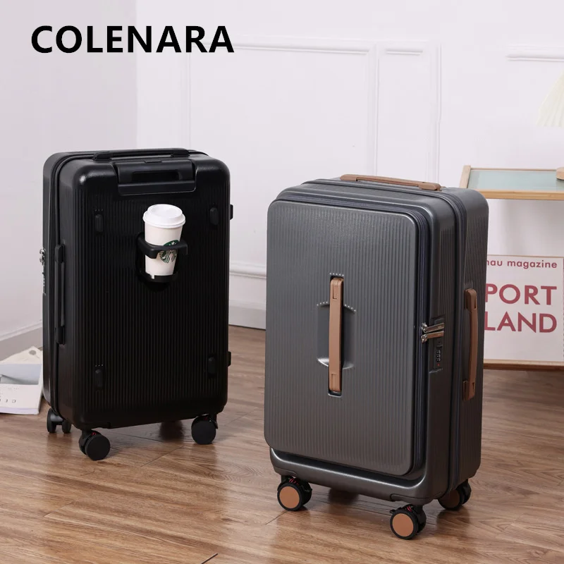 COLENARA Rolling Suitcase ABS+PC Boarding Box Large Capacity Trolley Case 20