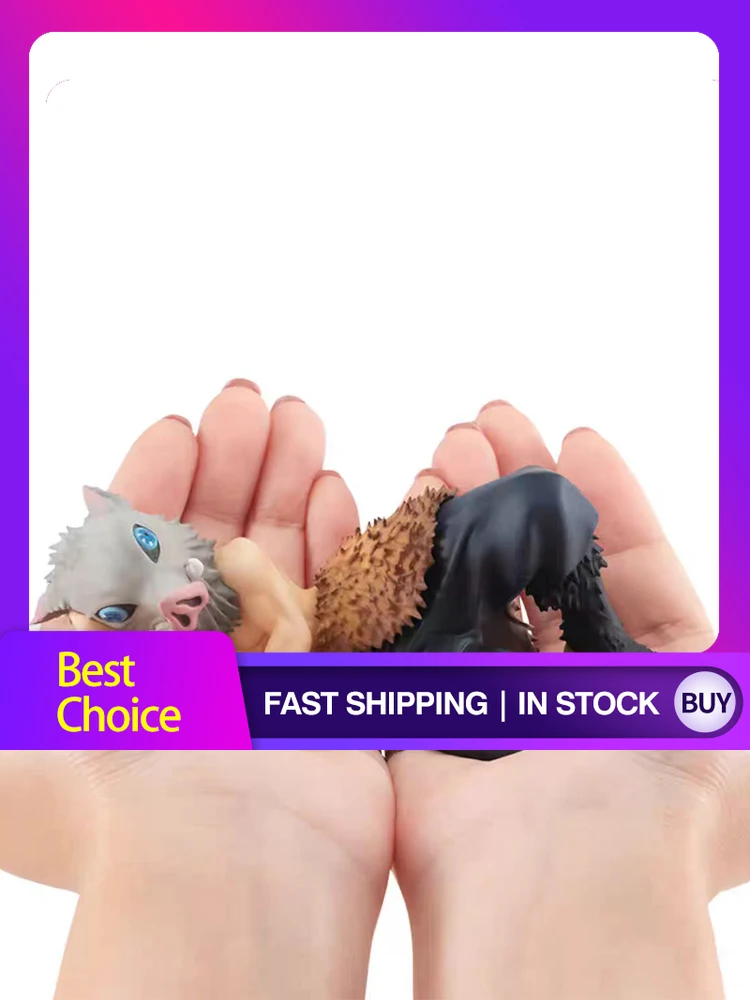 

In Stock Original Demon Slayer in Hand Hashibira Inosuke Anime Model Gift Collect Figure Toys