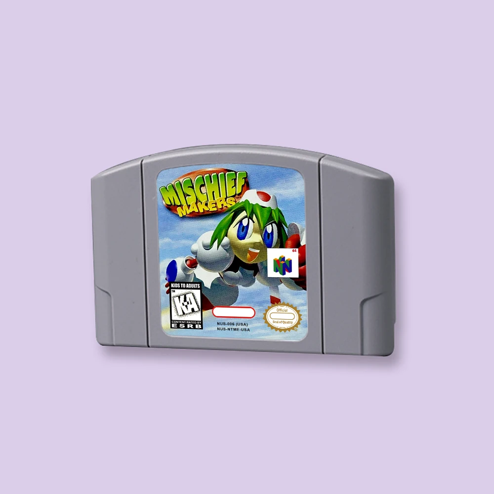 

for Mischief Makers 64bit game card for USA NTSC version N64 video game console English language