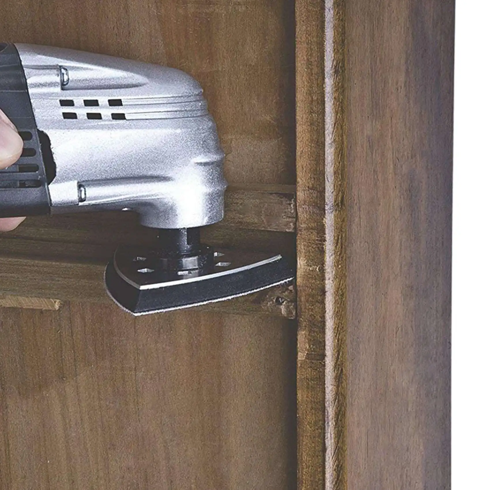 HHTL 120 stuks driehoekig klittenband driehoekig schuurpapier, geschikt voor 3-1/8 inch multitool, gesorteerd 40 60 80 100 120 240 korrels