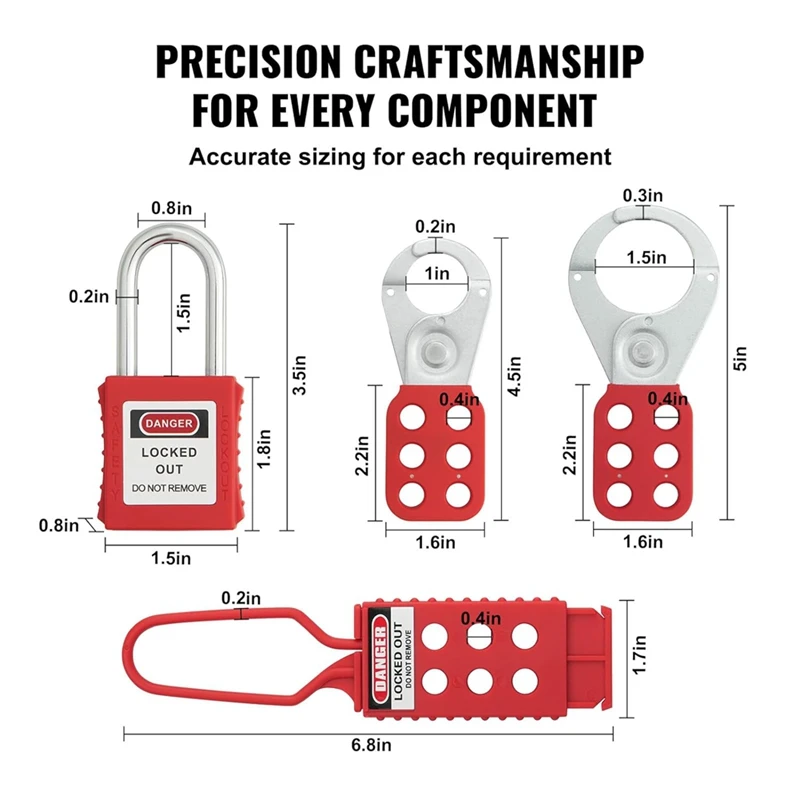 Electrical Lockout Tagout Kit, 26 PCS Safety Loto Kit For Industrial, Electric Power, Machinery