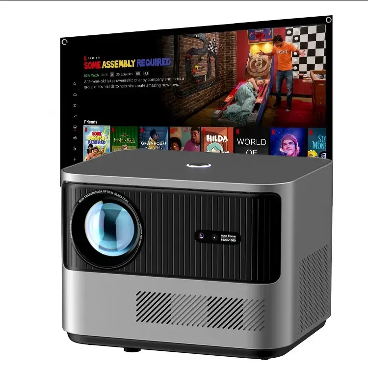 Rigal RD-501 Smart 4K Home Projectors With Native Linux System with Certified Netflix Wifi 1080P Portable Projectors