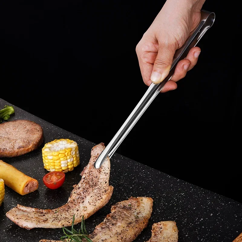 Edelstahl Grill zange Lebensmittel Clip Grill Steak Clip Brot Zange Kochute nsilien Party rutsch feste Küchen helfer Zubehör Grill