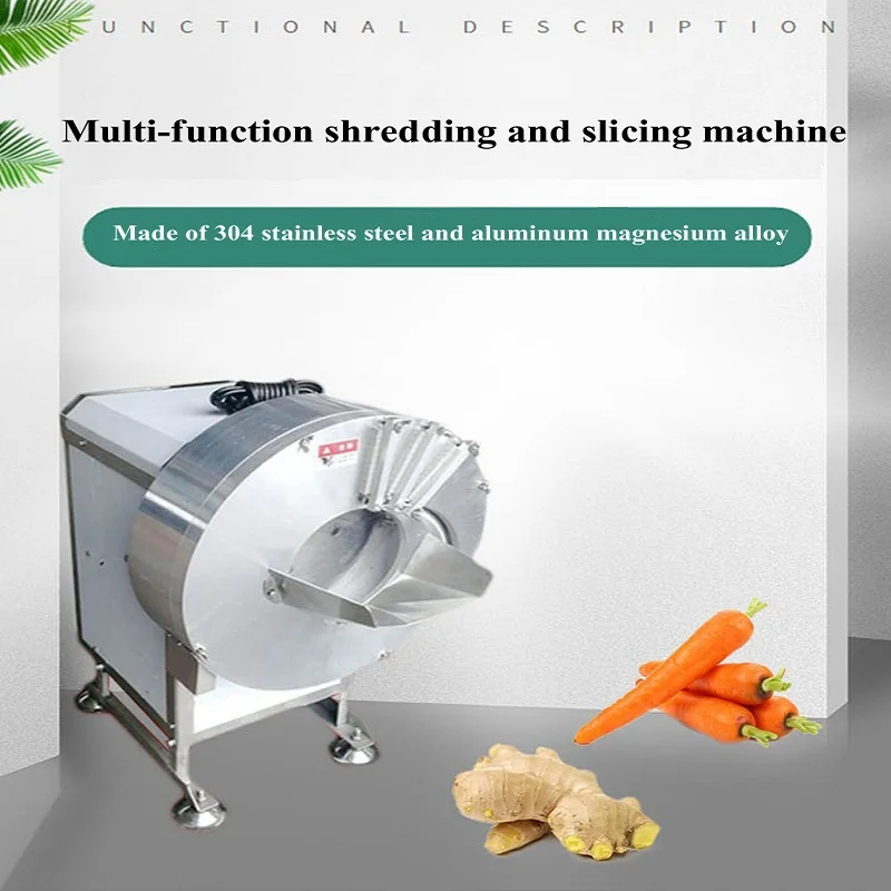 Máquina cortadora de taro y jengibre con tira de espesor comercial, trituradora de jengibre