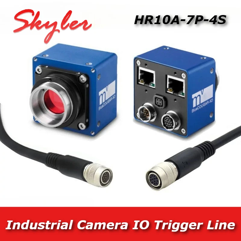 HRS 4Pin 6Pin 7Pin 10Pin 12 Pin Male/Female Adapter Wire Compatible with Hirose Industrial Camera IO Line Power Plug Connector