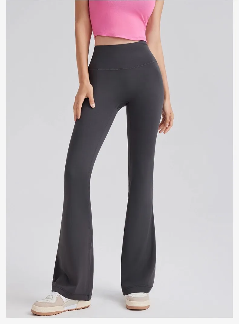 Modische Casual Streetwear Damen Schlaghose mit hoher Taille, elastisch, hüftformend, schlankmachend, atmungsaktiv, für Laufen, Sport, Radfahren, Pilates. – Detail 18
