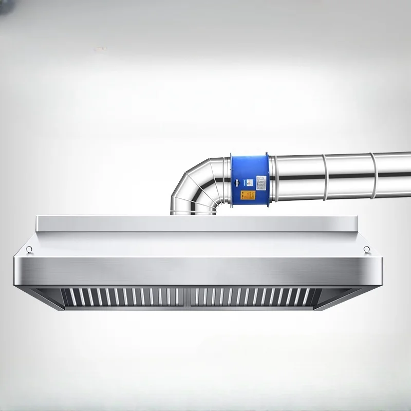 Commercial Kitchen Stainless Steel Range Hoods Gas/Electric Powered Extractor Fresh Air Hotel Kitchen Island Use Exhaust Hood