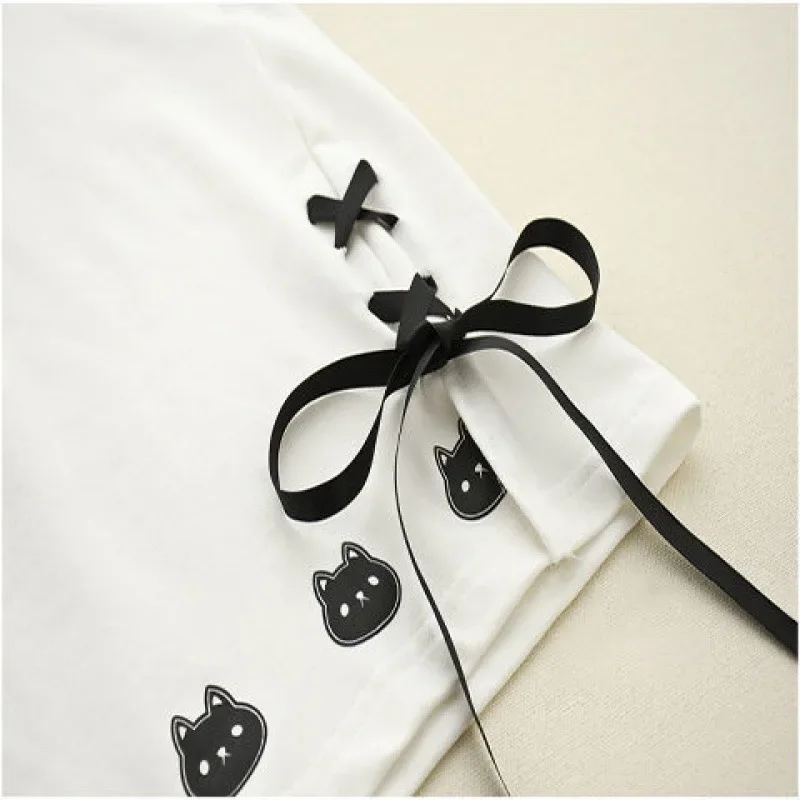 

Cute Autumn Hoodies Streetwear Women Spring Harajuku Sweatshirt Kawaii Female Tops Shirts Loose Cat Print Swearshirt Y2k Tops