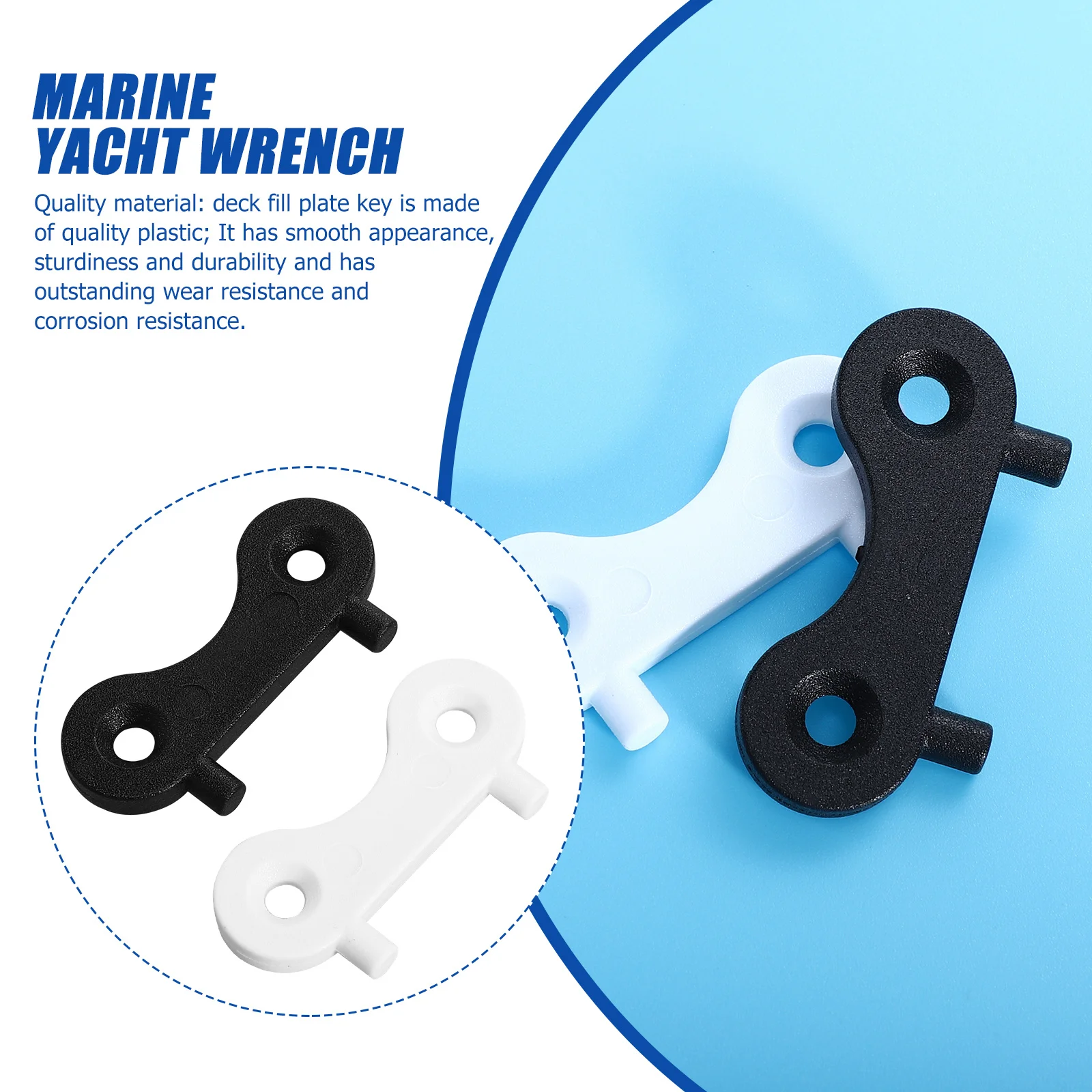 

4Pcs Oil Tank Cap Key Switch Durable Plastic Gas Deck Wrench Boat Replacement Tool Universal Yacht Refueling Port Keys
